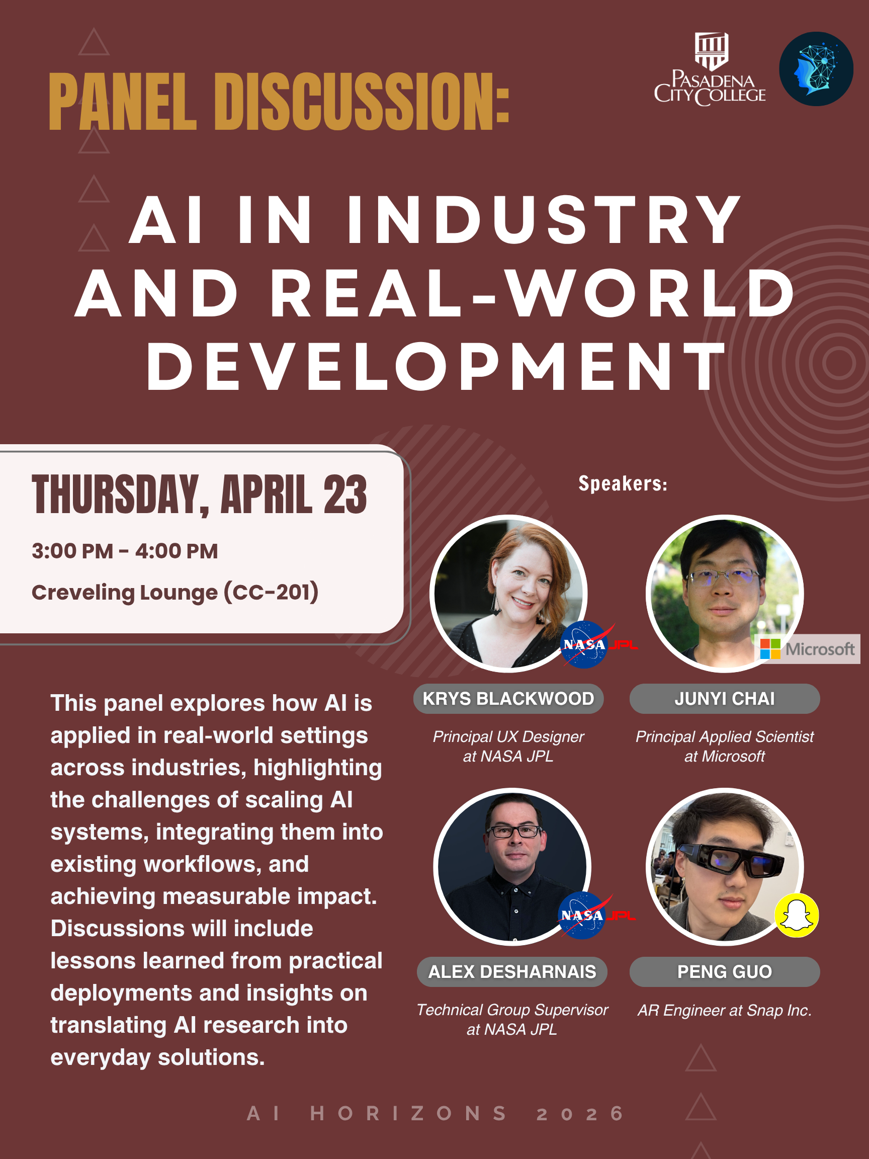 AI in Industry and Real-World Deployment flyer